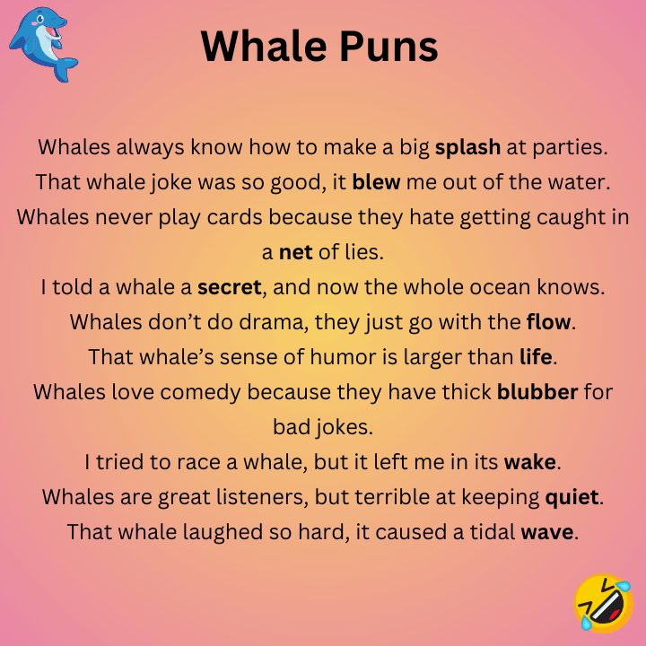 Funny Whale Puns