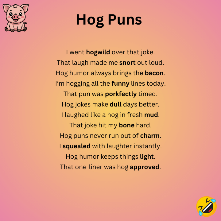 Hog Puns One-Liners 