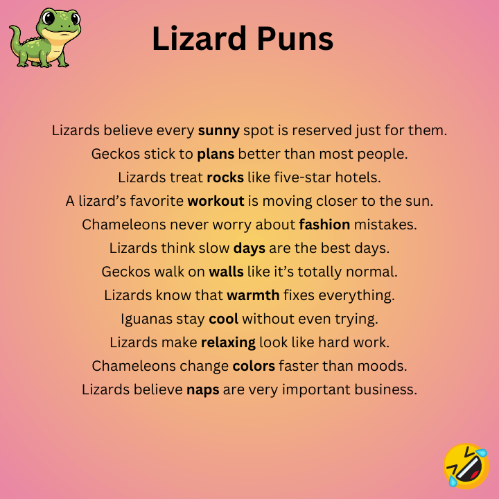 Lizard Puns One-Liners