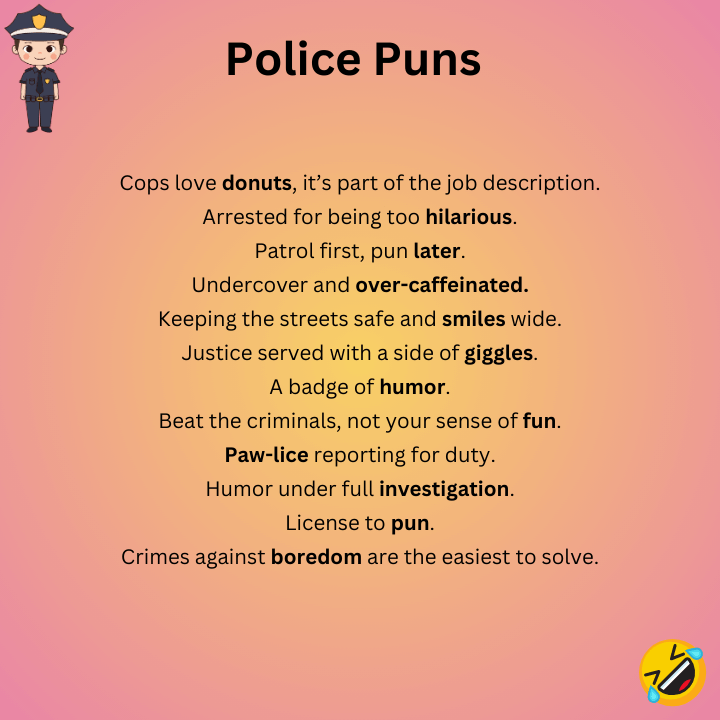 Police Puns One-Liners