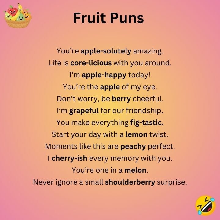Apple Fruit Puns 