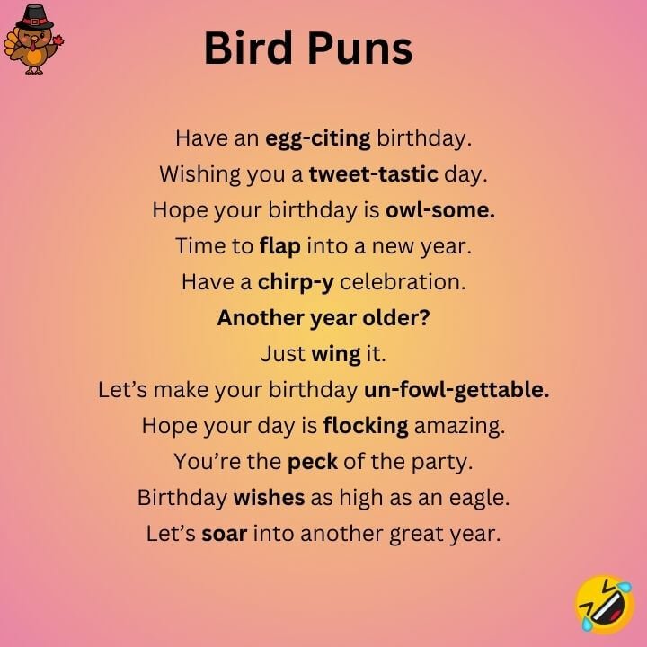 Birthday Bird Puns 