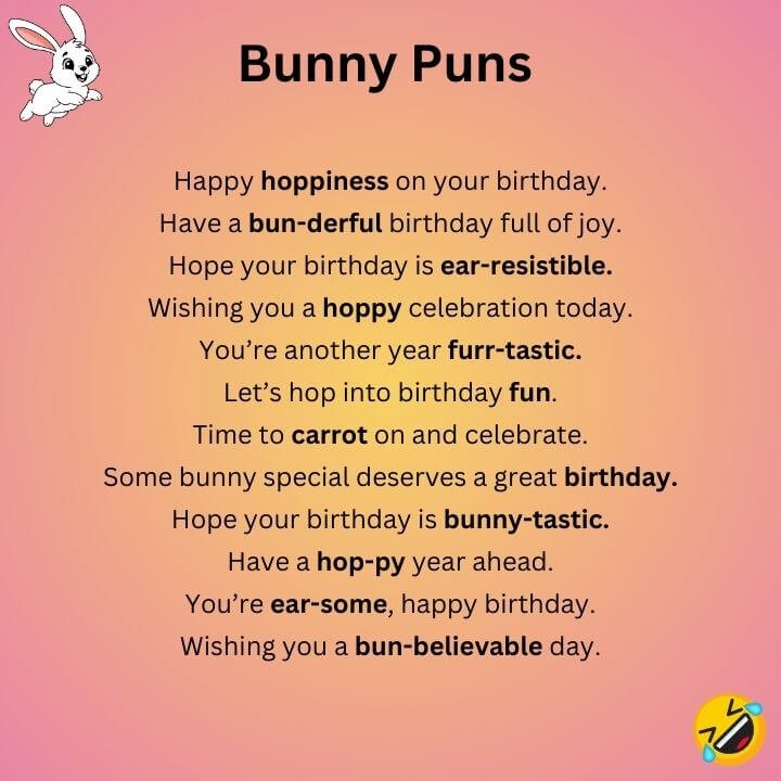 Bunny Birthday Puns 