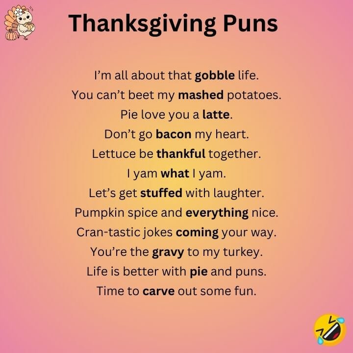 Corny Thanksgiving Puns