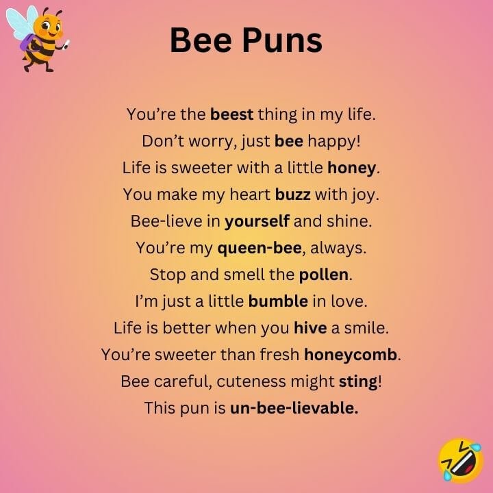 Cute Bee Puns 