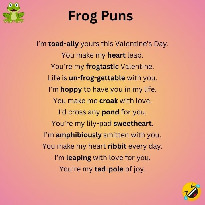 Frog Valentine Puns
