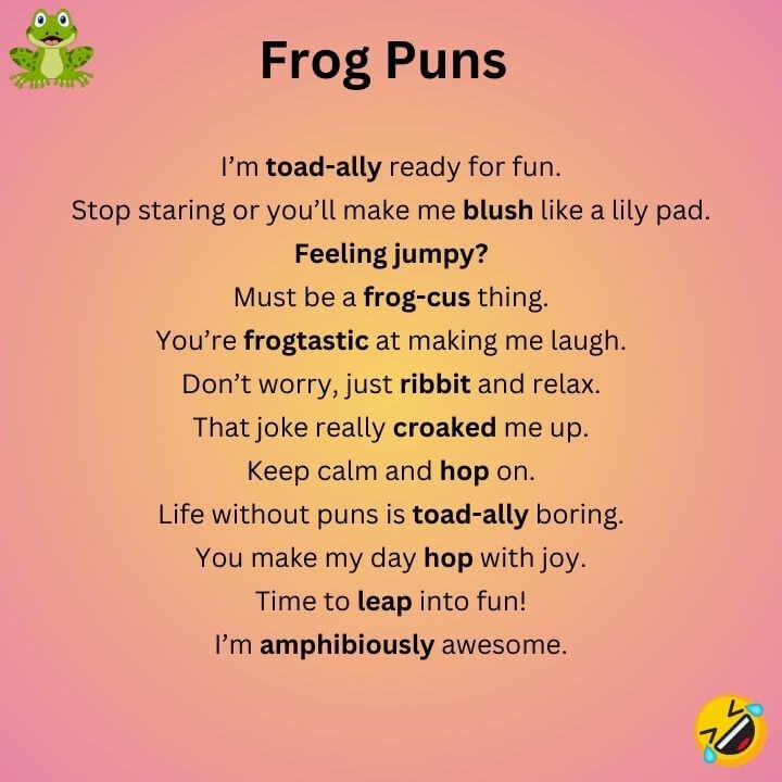 Funny Frog Puns