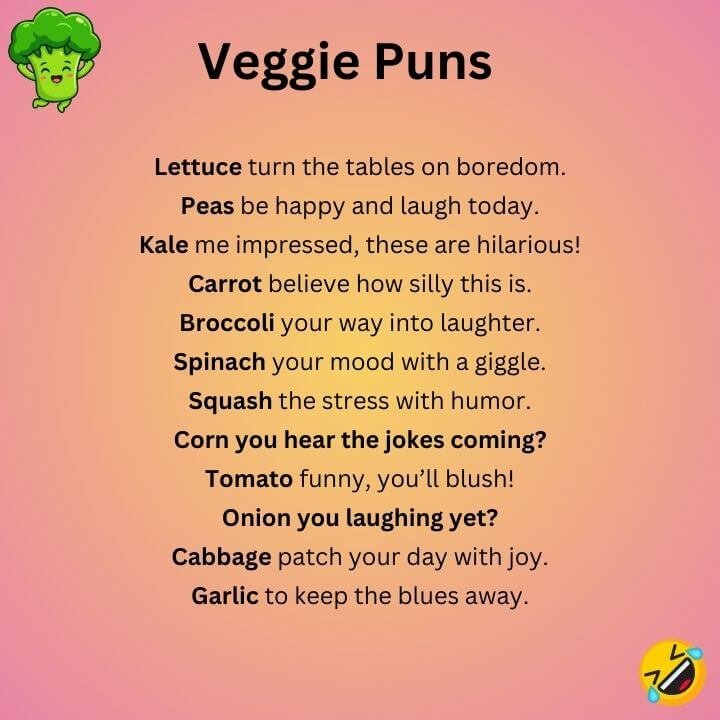 Funny Veggie Puns 