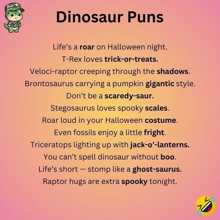 Halloween Dinosaur Puns