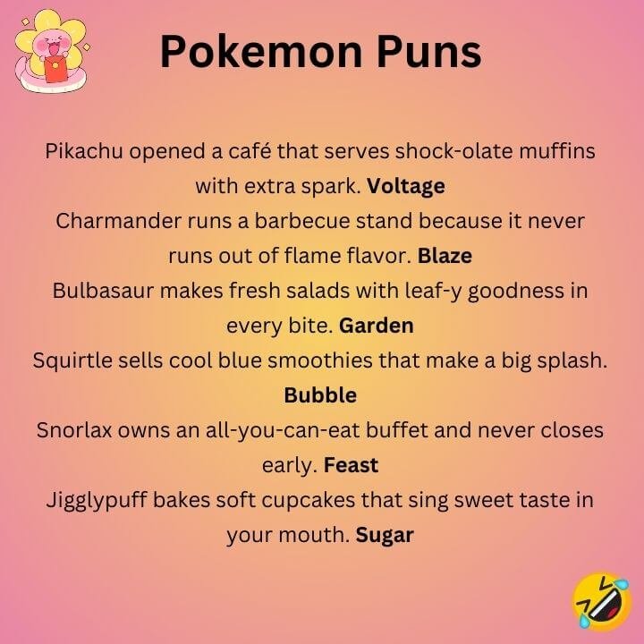 Pokémon Food Puns