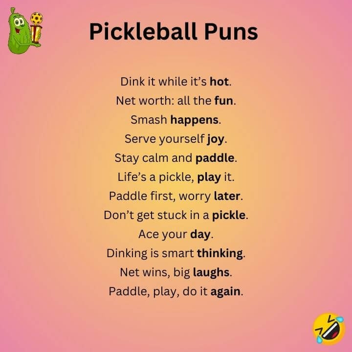 Short Pickleball Puns 