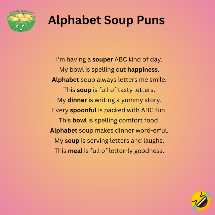 Alphabet Soup Puns
