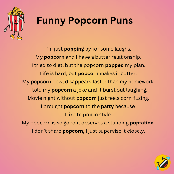Funny Popcorn Puns