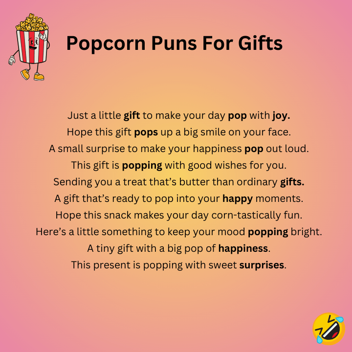 Popcorn Puns For Gifts