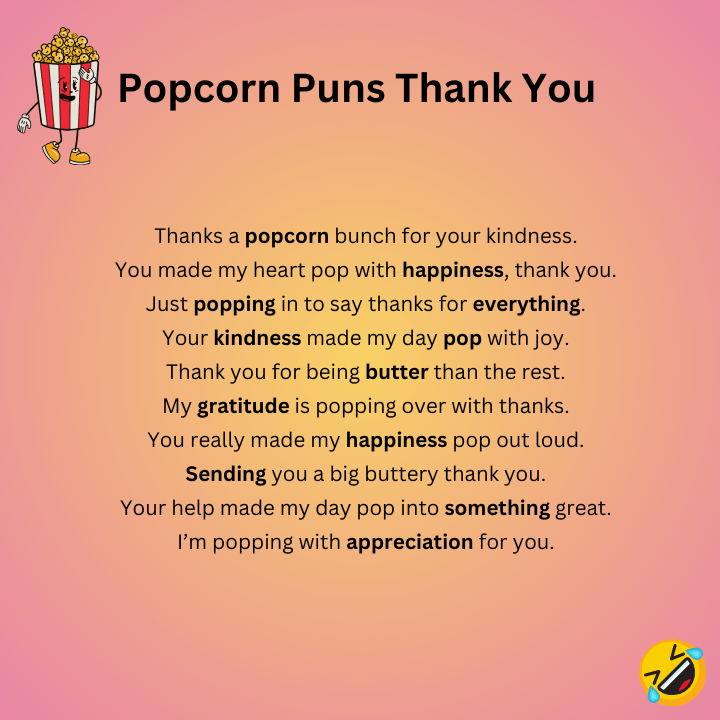Popcorn Puns Thank You