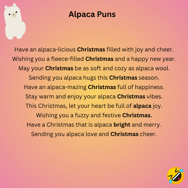 Alpaca Christmas Pun