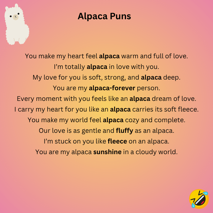 Alpaca Love Puns