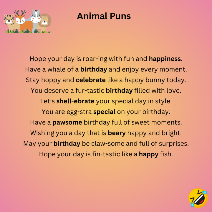 Birthday Animal Puns
