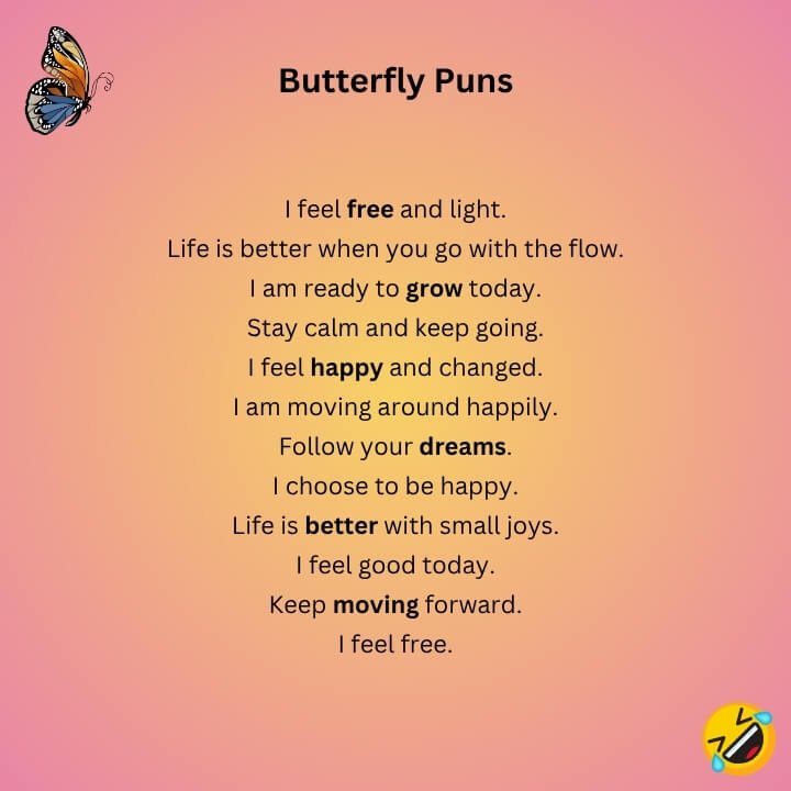 Butterfly Puns One Liners