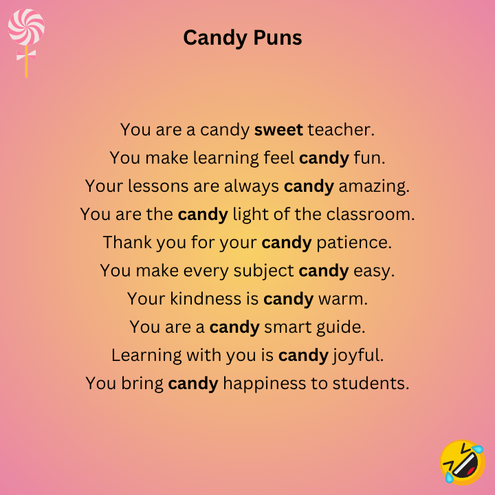 Candy Puns For Teachers