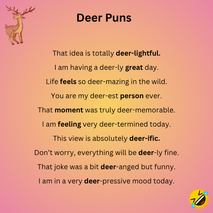 Deer Puns One Liners