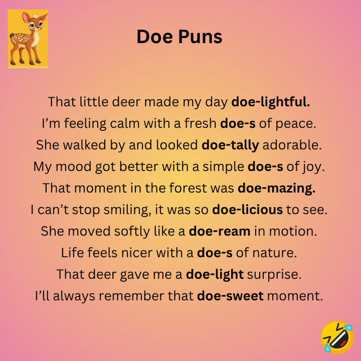 Doe Puns One Liners