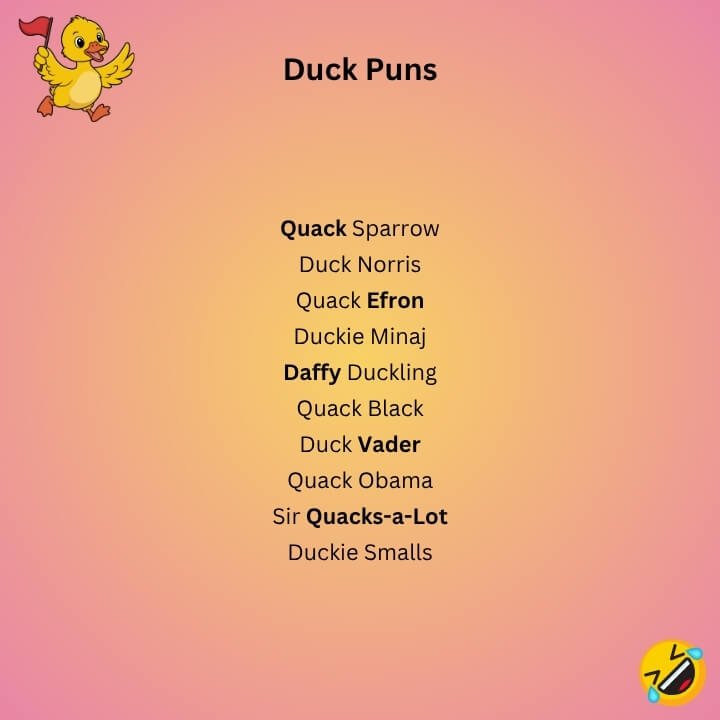 Duck Puns Names Â