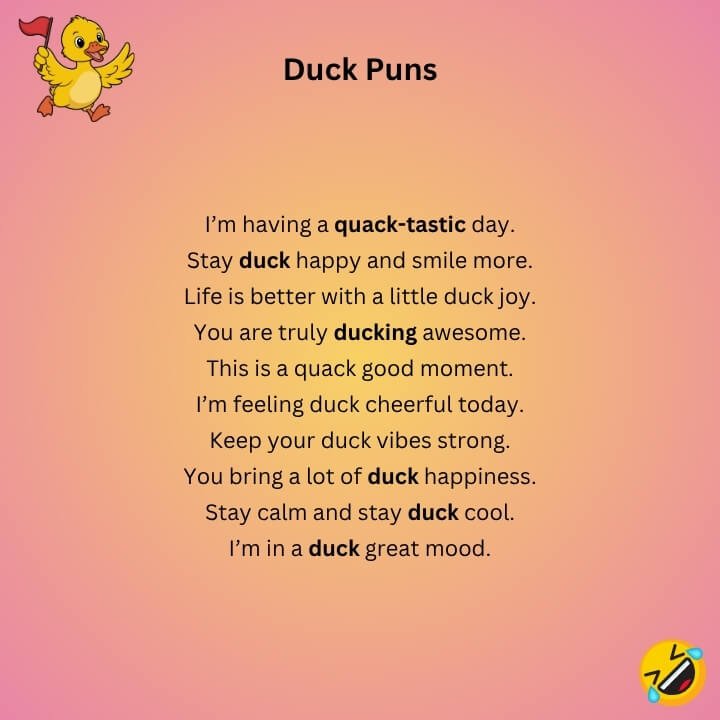 Duck Puns One Liners Â