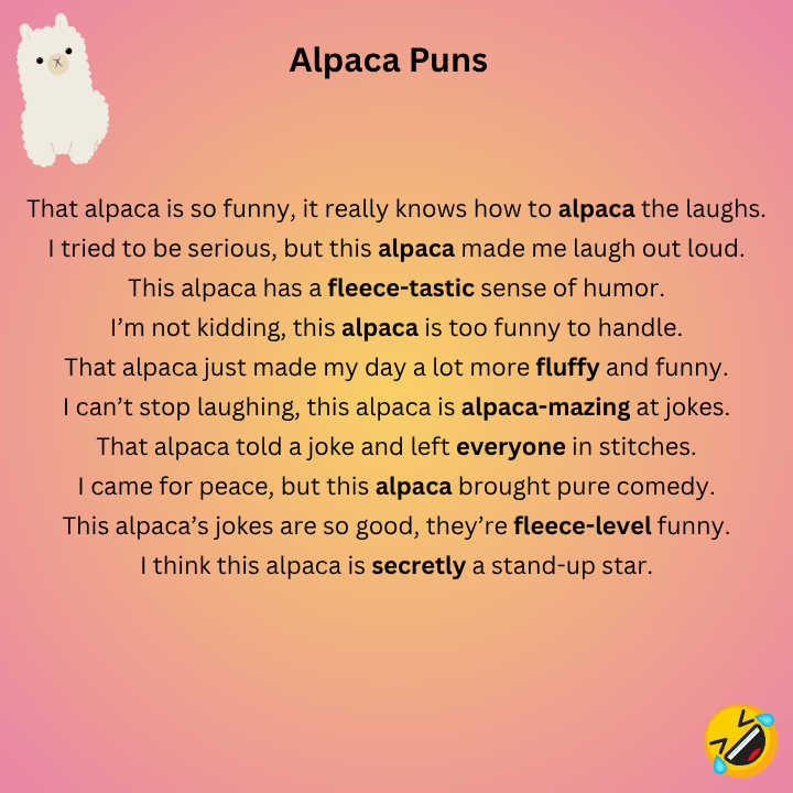 Funny Alpaca Puns