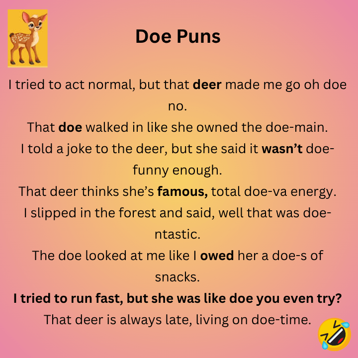 Funny Doe Puns