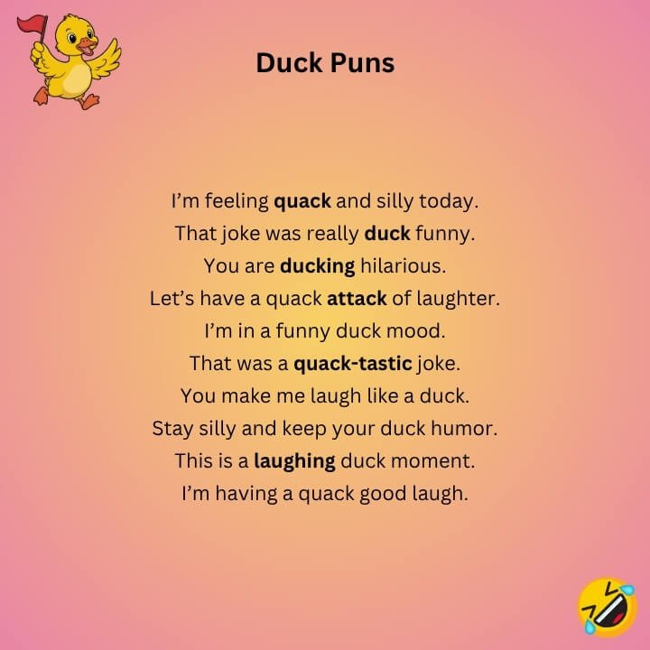 Funny Duck Puns Â