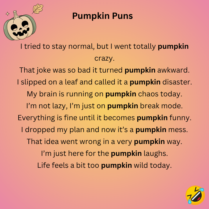 Funny Pumpkin Puns