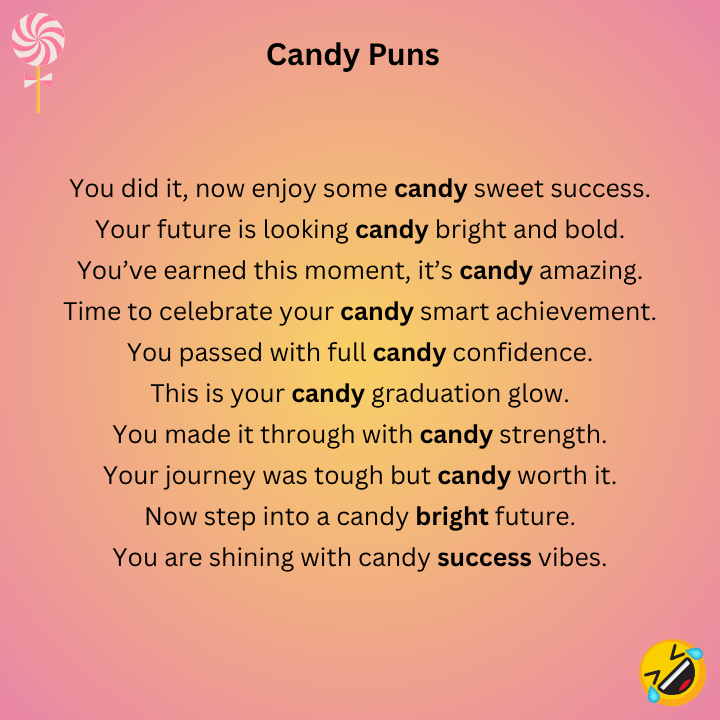 Graduation Candy Puns