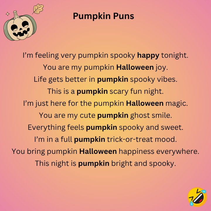 Pumpkin Puns Halloween