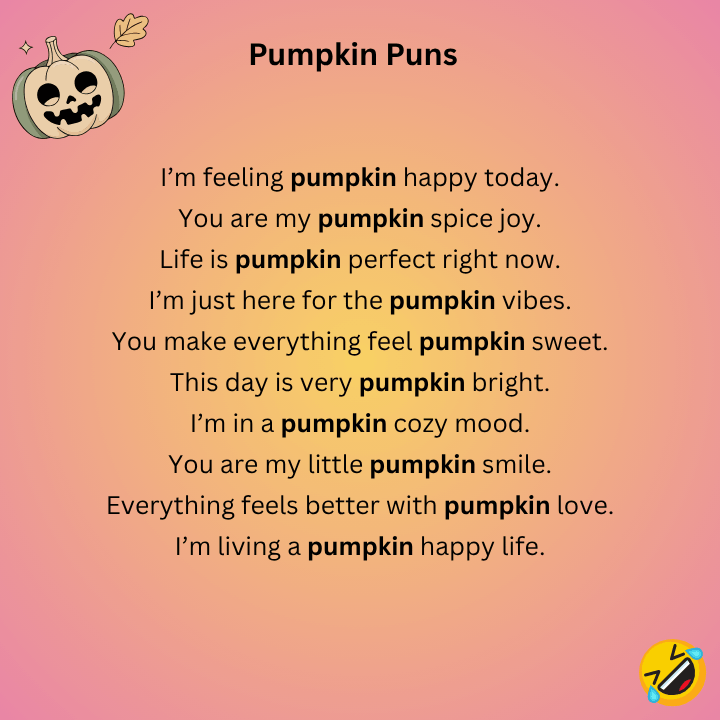 Pumpkin Puns One Liners
