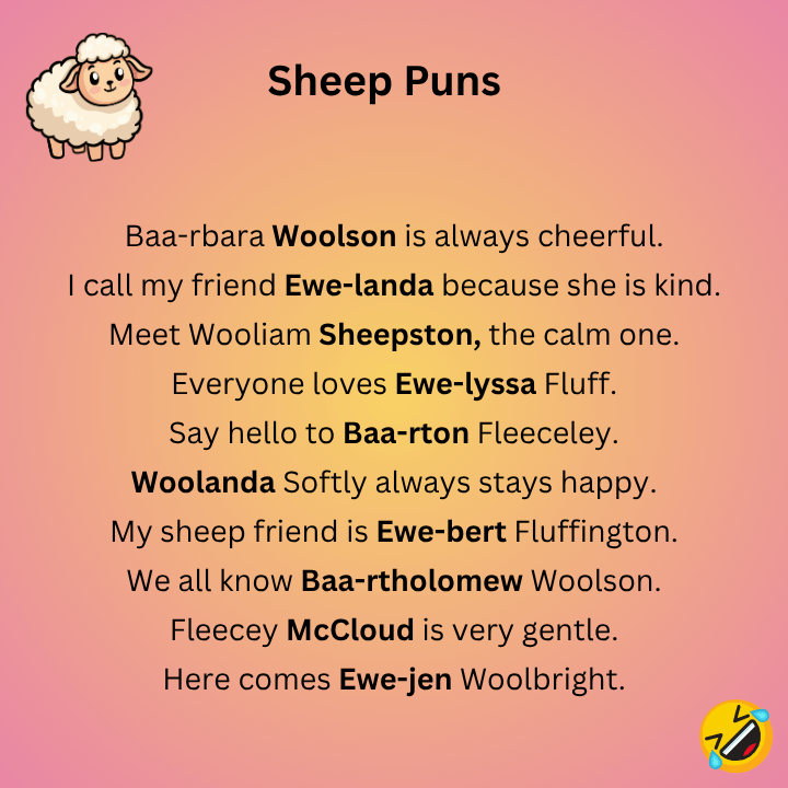 Sheep Puns Names