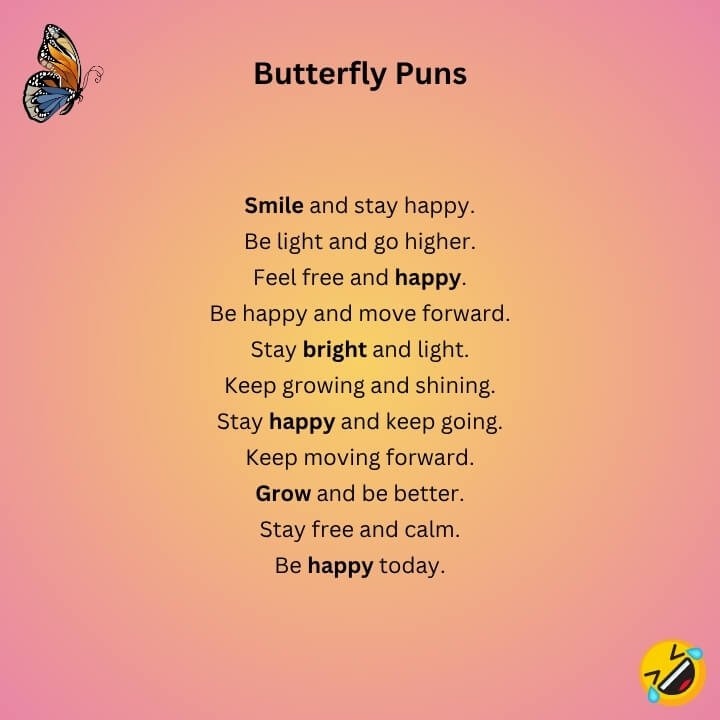 Short Butterfly Puns