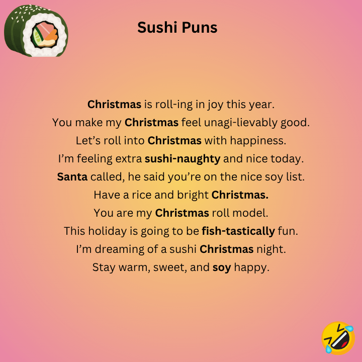 Sushi Christmas Puns