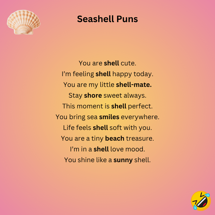 cute seashell puns