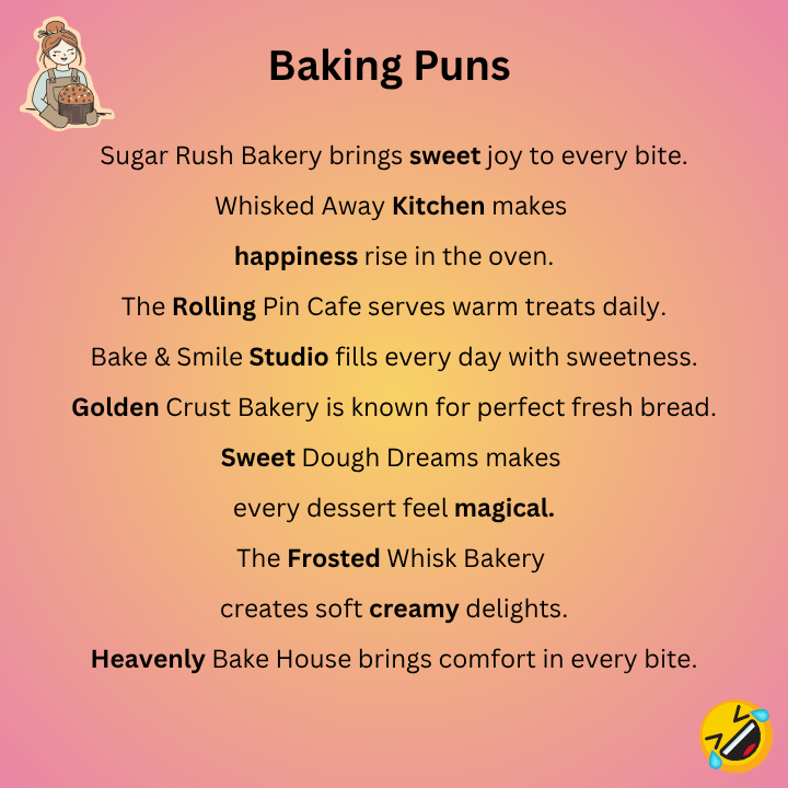 Baking Puns Names