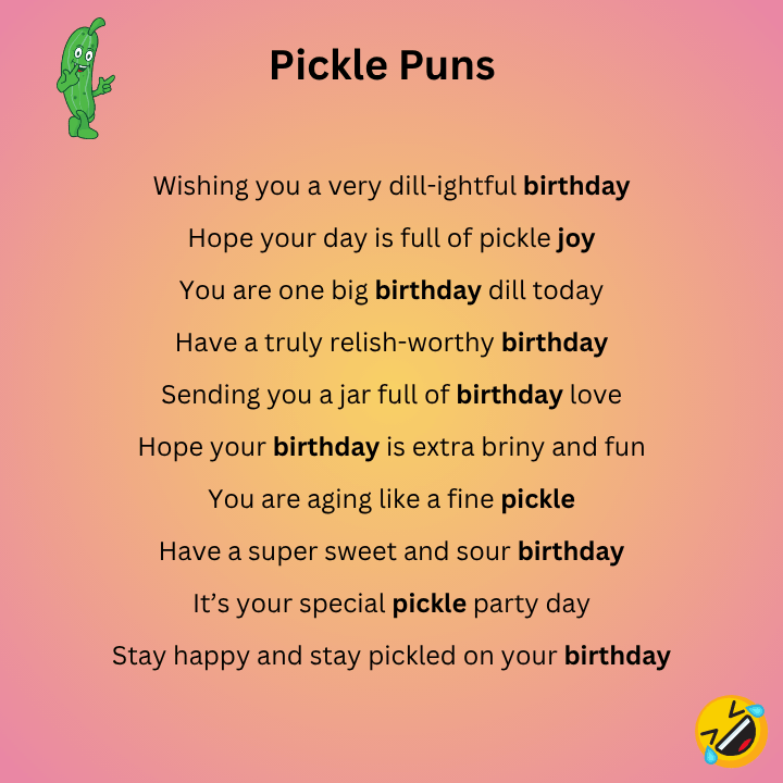 Birthday Pickle Puns
