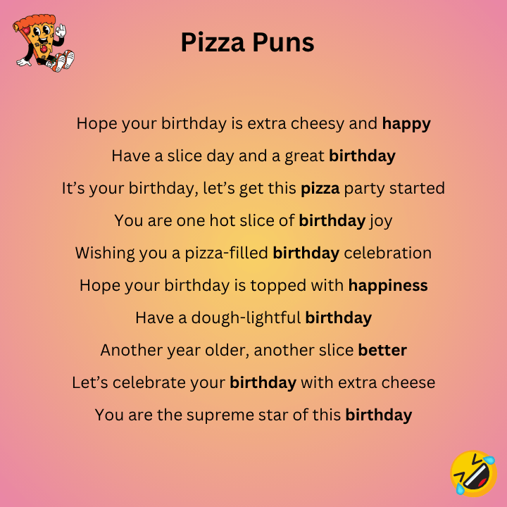 Birthday Pizza Puns