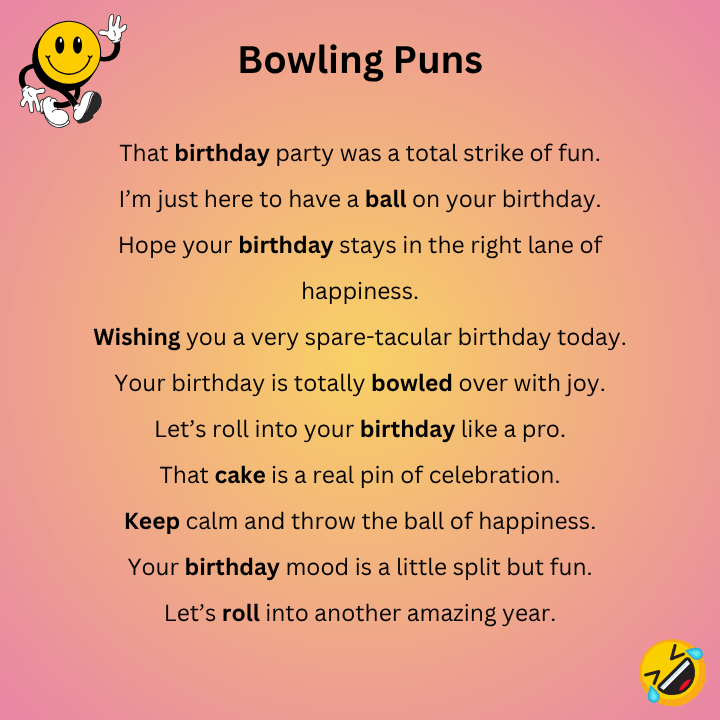 Bowling Puns Birthday