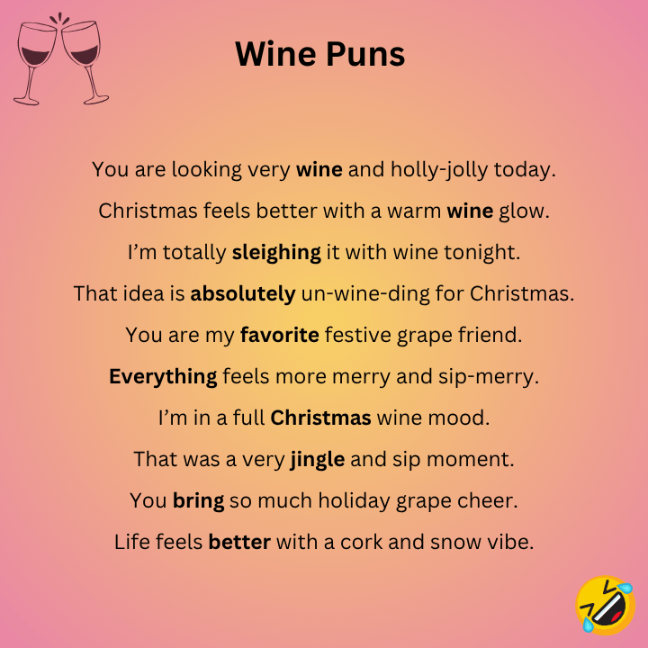 Christmas Wine Puns