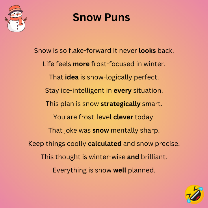 Clever Snow Puns