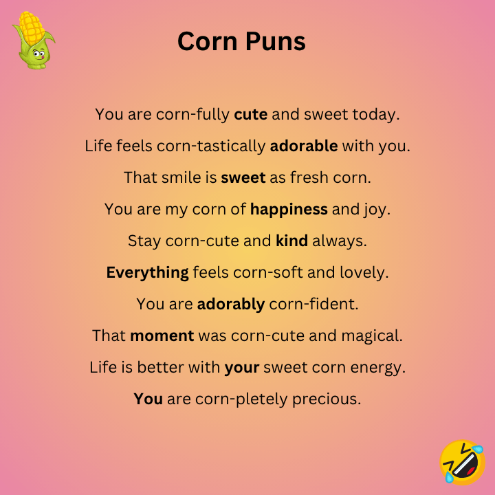 Cute Corn Puns