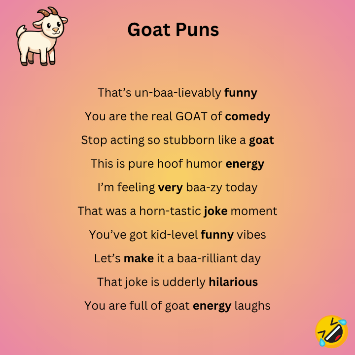 Funny Goat Puns