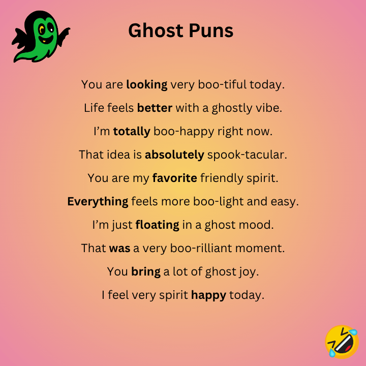 Ghost Puns One Liners