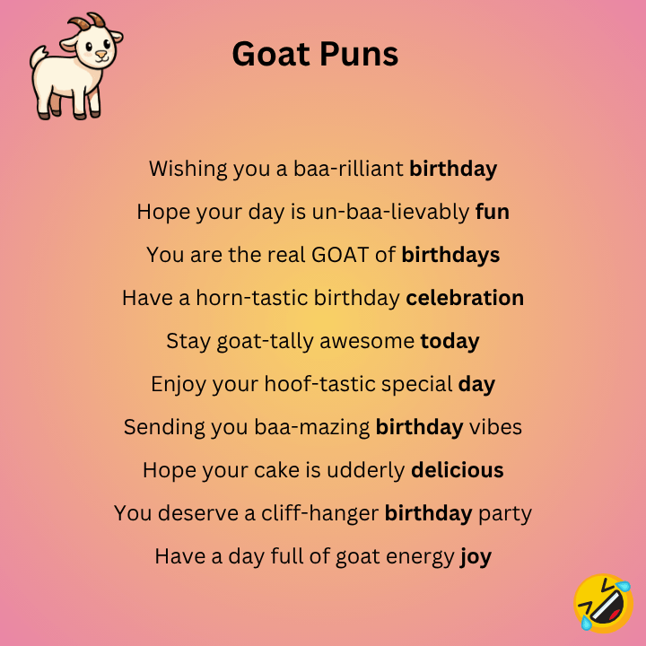 Goat Puns Birthday