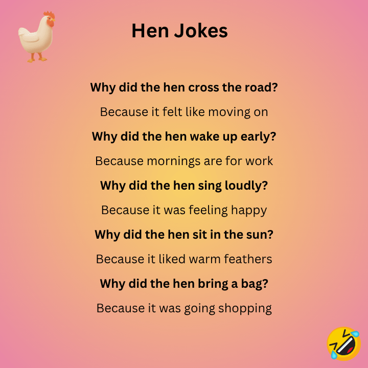 Hen Jokes One Liners